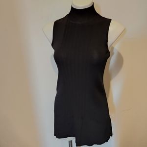 Parker Sleeveless Black Striped Dress XS